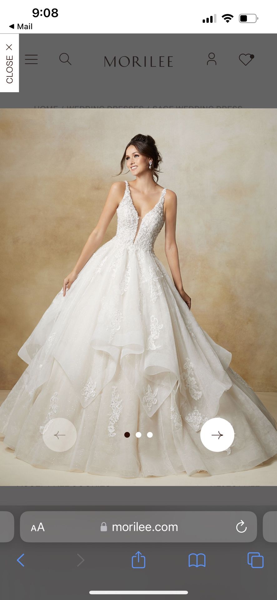 Mori Lee Wedding Dress Size 10