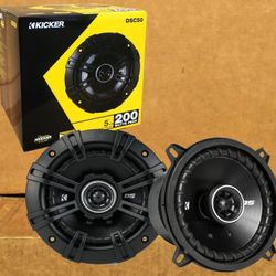 Kicker DS Car Speakers 1 Set DSC50 5.25" 2-Way Coaxial Speaker System 200 Watts 43DSC504 🚨 Payment Options Available 🚨 No Credit Needed 🚨