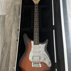 One Electric guitar and case 