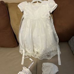 Baptism dress, size 12 months