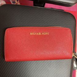 Michael Kors Wallet In Red