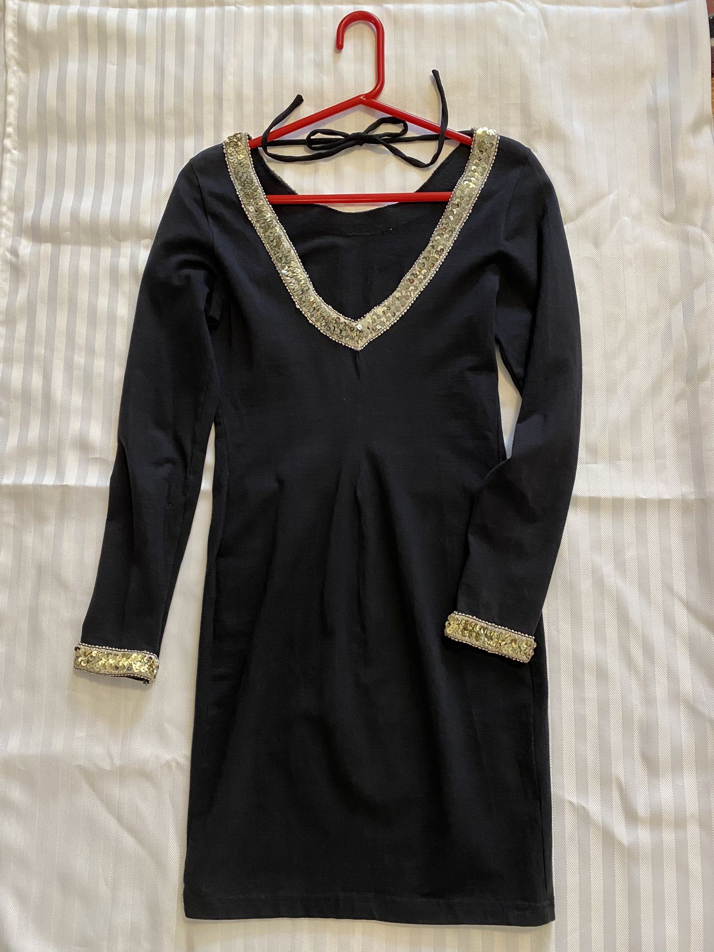 Black Sequined Dress, small