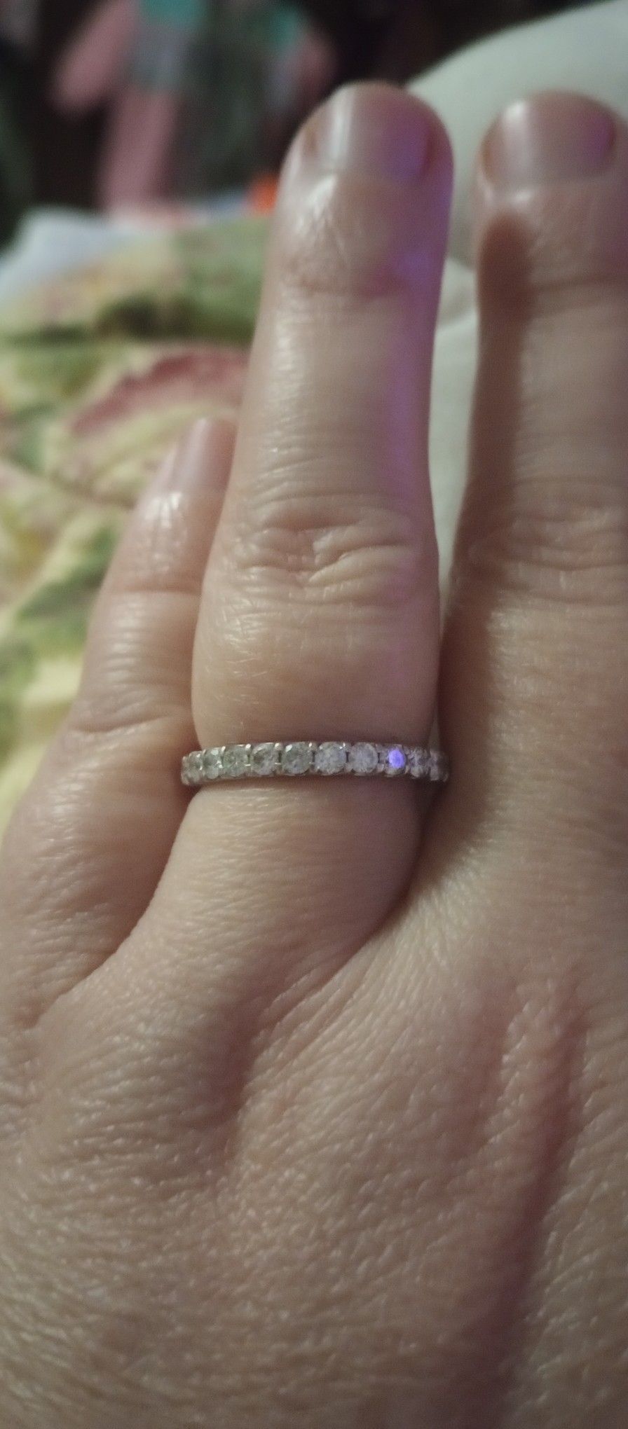 1/3 Carat White Gold Band