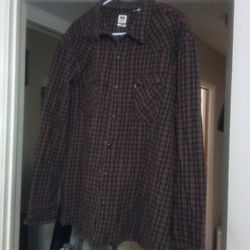 Levi's Dark Brown Checkered Shirt