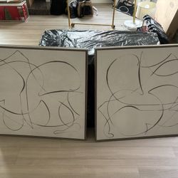 Set Of Two Modern Wall Art 