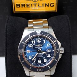 Breitling Superocean II 44 Watch chronograph automatic A17392, blue dial