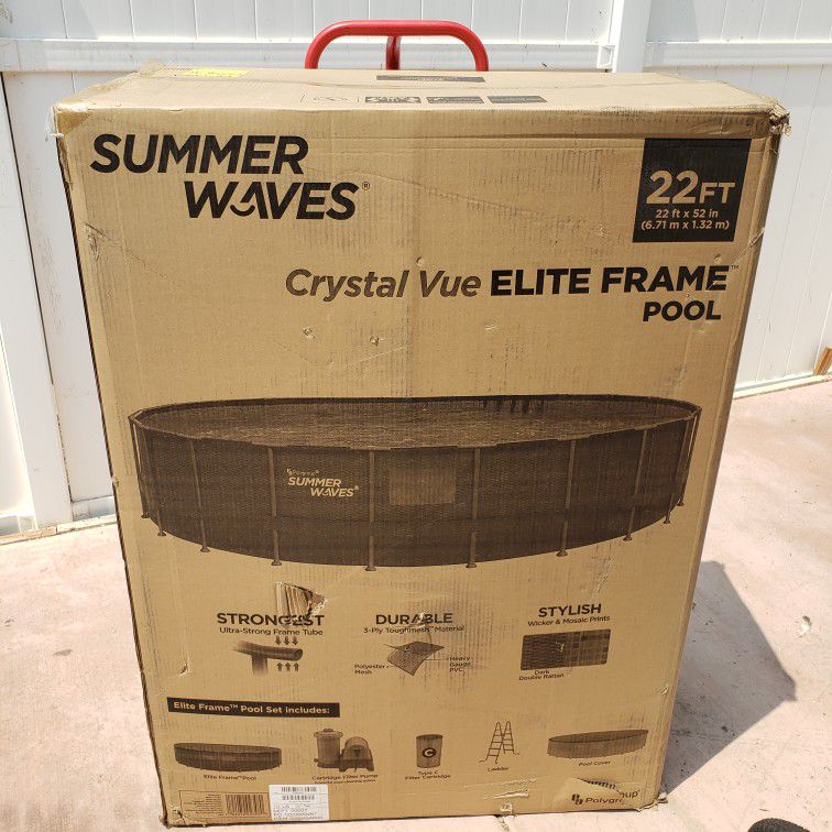 BRAND NEW Summer Waves 22 ft Crystal Vue Elite Round **NEW IN BOX 📦** 