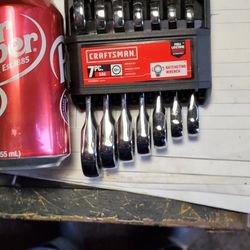 Small 7pc Craftsmen Wrench Set With Ratching 