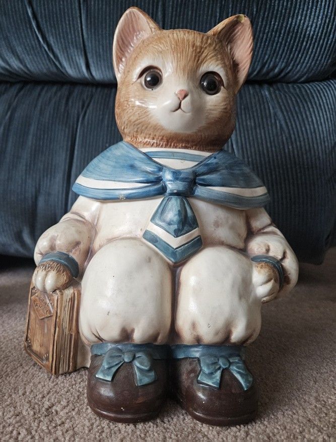 Vintage Milton Sailor Cat Cookie Jar