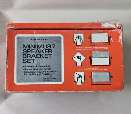 Realistic Minimus 7 Speaker Brackets Vintage