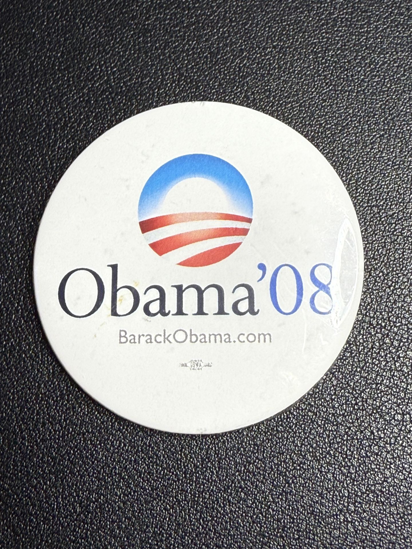 Obama ’08 Tigereye Design Union-Made Campaign Pinback Button, 2.25” SHIPPING IS INCLUDED PLEASE NOTE: Pictures are part of the description — please