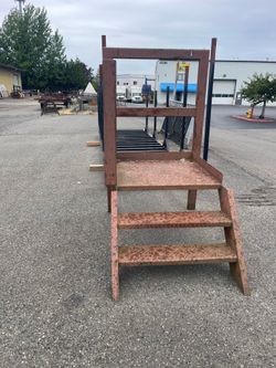 New steel staircase