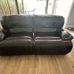 Leather Sofa & Recliner Chair