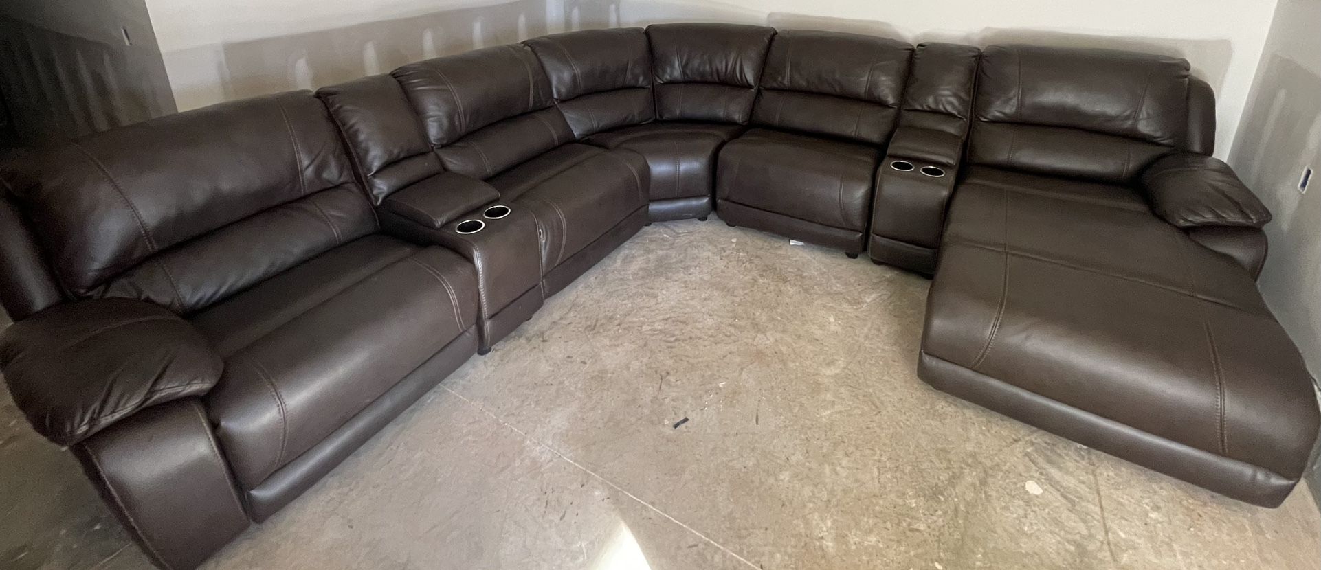 7 Piece Rooms 2 Go Electric Microfiber Sectional