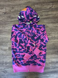 Purple and black bape hoodie