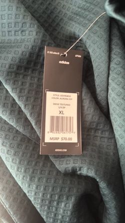 Adidas Men's Textured 1/4 Zip XL numerous sizes look in description