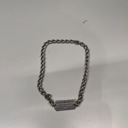 Alphabet chain design brass bracelet men silver