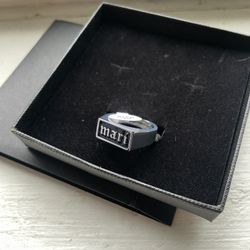 HelloIce Silver Name Ring 
