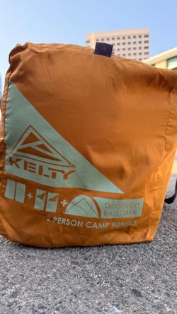 Kelty Discovery Basecamp 2-Person Camp Bundle – 4-Person Tent + 2 Sleeping Bags + 2 Pads