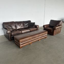 Genuine Leather Sofa Set From Leathers Of Issaquah -Delivery Available