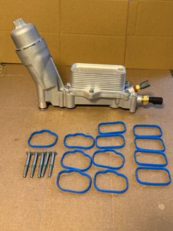 Engine oil cooler. Oil filter housing for: Dodge, Chrysler and Jeep