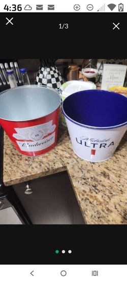 2- Bud  & Mich Ultra Ice Buckets