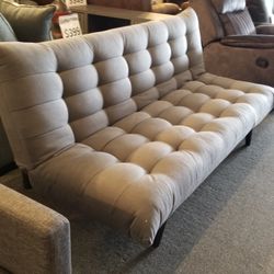 Brand New 72" x 44" Gray Fabric Sofa Futon