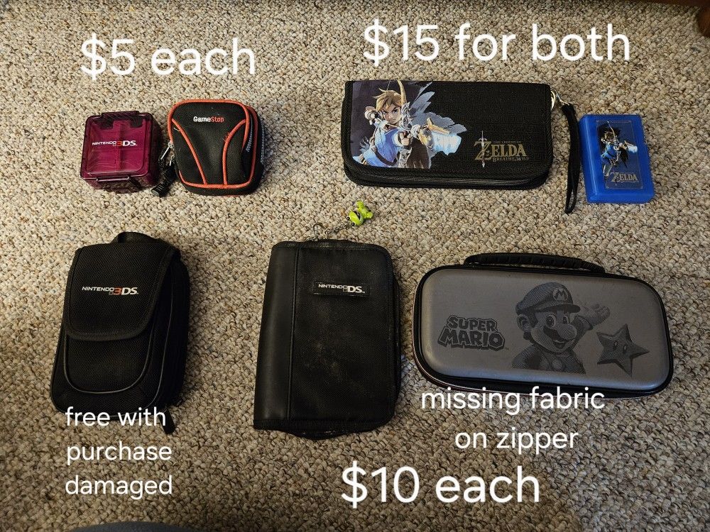 Nintendo DS, 3DS And Switch Videogame Cases
