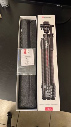 ULANZI JJ06 GlideGo Carbon Fiber Video Tripod, Dual 360° Pan Head, 73.6 black