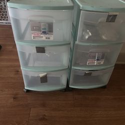 Three drawer storage containers