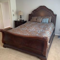 solid wood bed set