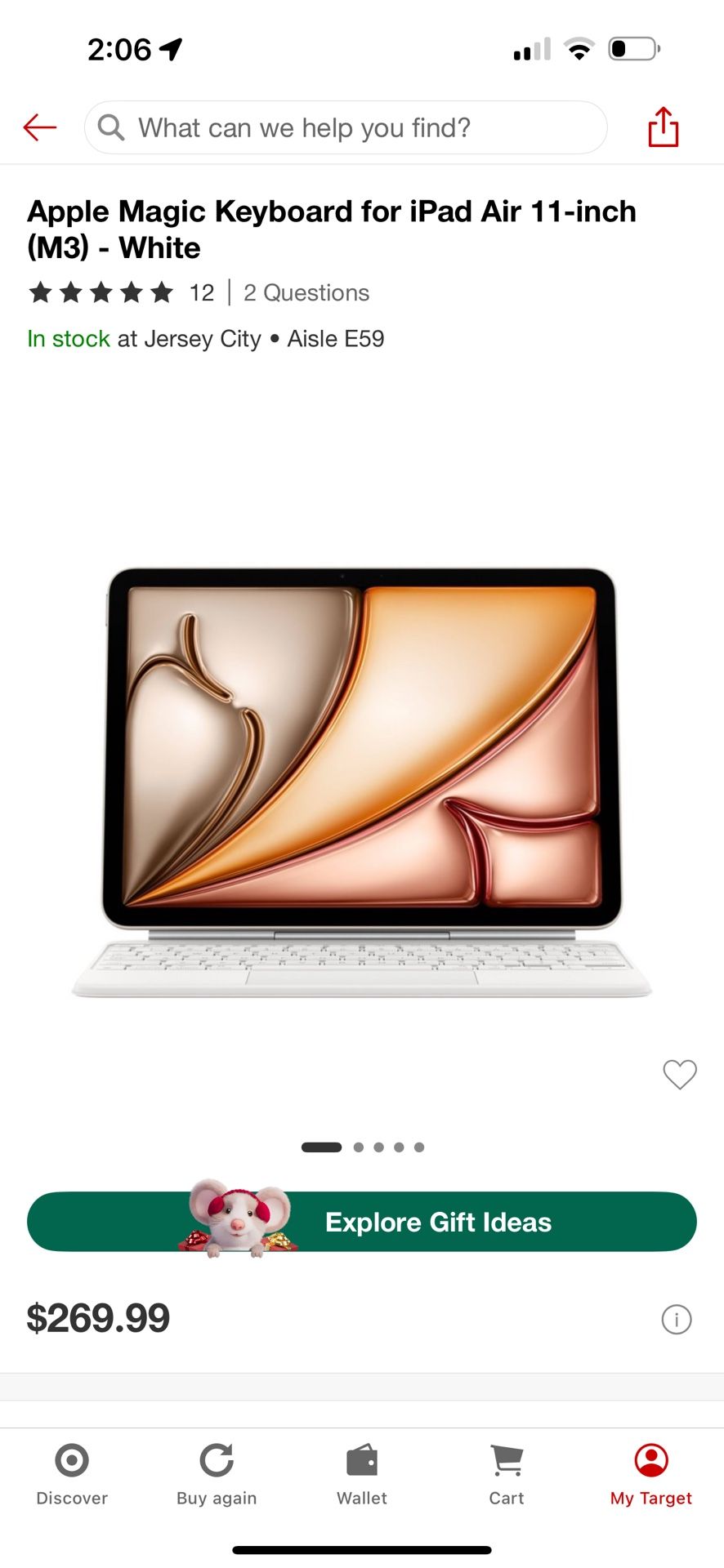 Apple Magic Keyboard for iPad Air 11β (M3) β White (Like New)