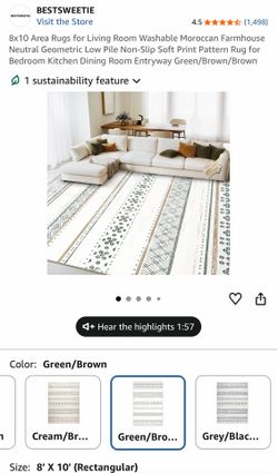 Living room 8x10 area rug new $$70