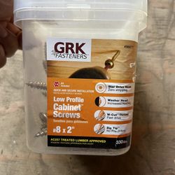 GRK FASTENERS #8 x 2 in. Star Drive Low Profile Washer Head Cabinet Wood Screw (330-Pack)