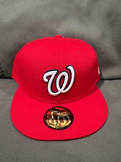 MLB new era Washington nationals red 59fifty fitted hat size 7 7/8