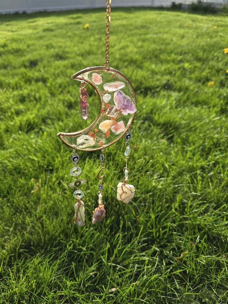 Crystal Moon Suncatcher
