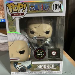 Funko Pop Plus Animation One Piece #1914 Smoker Chase Glows In The Dark Chalice Collectibles Exclusive Limited Edition