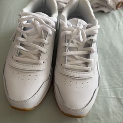 Reebok All White Gum Bottoms Shoes