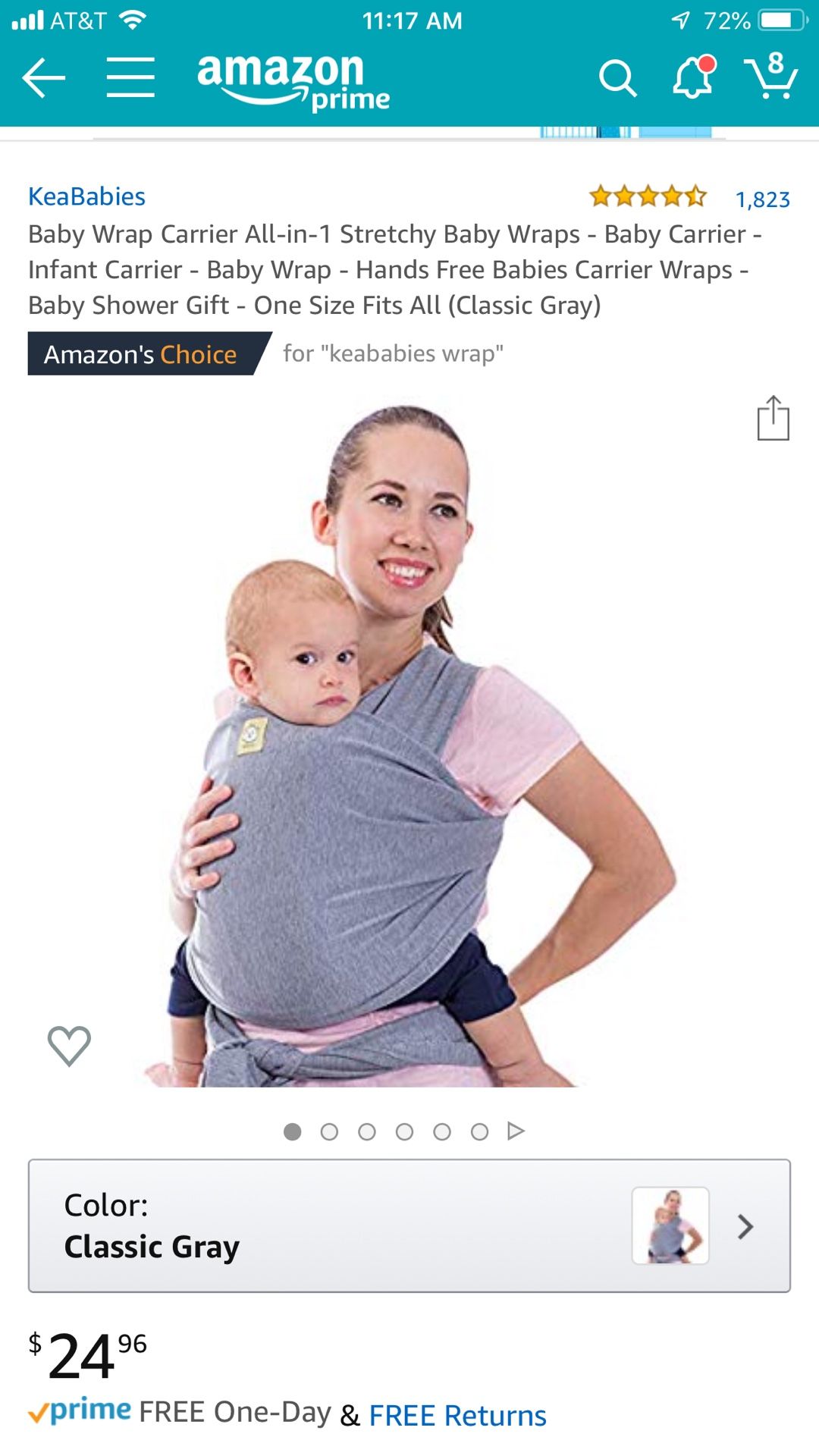 KeaBabies baby carrier BRAND NEW