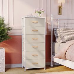Dresser storage tower Beige 6 -Drawer 17.7-in W Standard dresser