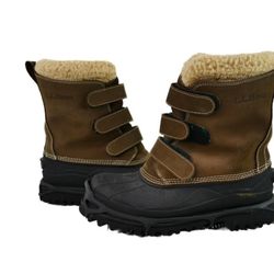 LL Bean Leather Winter Hiking Boots W/ Yaktrax Size 11
