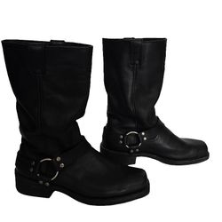Harley-Davidson Men’s Harness Boots – Black Leather – Size 10 US / 43 EU