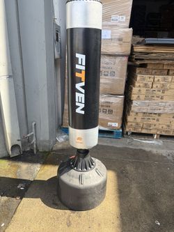 FITVEN Freestanding Punching Bag with  Heavy Boxing Bag with Suction Cup Base Adult Men Stand Kickboxing Bag