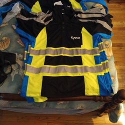 Brand New Safety Reflective Work Shirts (7) In Total. 6 Are Short Sleeves And One Long
