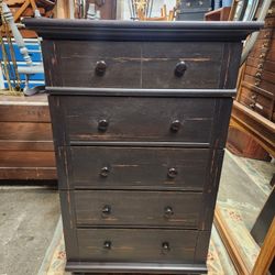 Tall Modern Black Dresser 