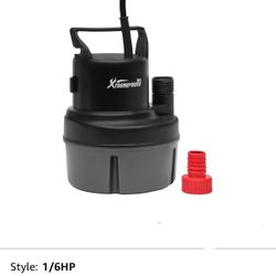XtremepowerUS 1/6HP Submersible Water Utility Pump, 1100 GPH Portable Sump Pump for Pool Draining, Pool Cover Pump 10 FT Cord for Basements, Pool, Fou