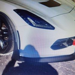 Chevy Corvette C7 Front Lip Splitter W/ Side Winglets