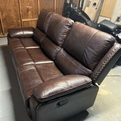Reclining Leather Couch