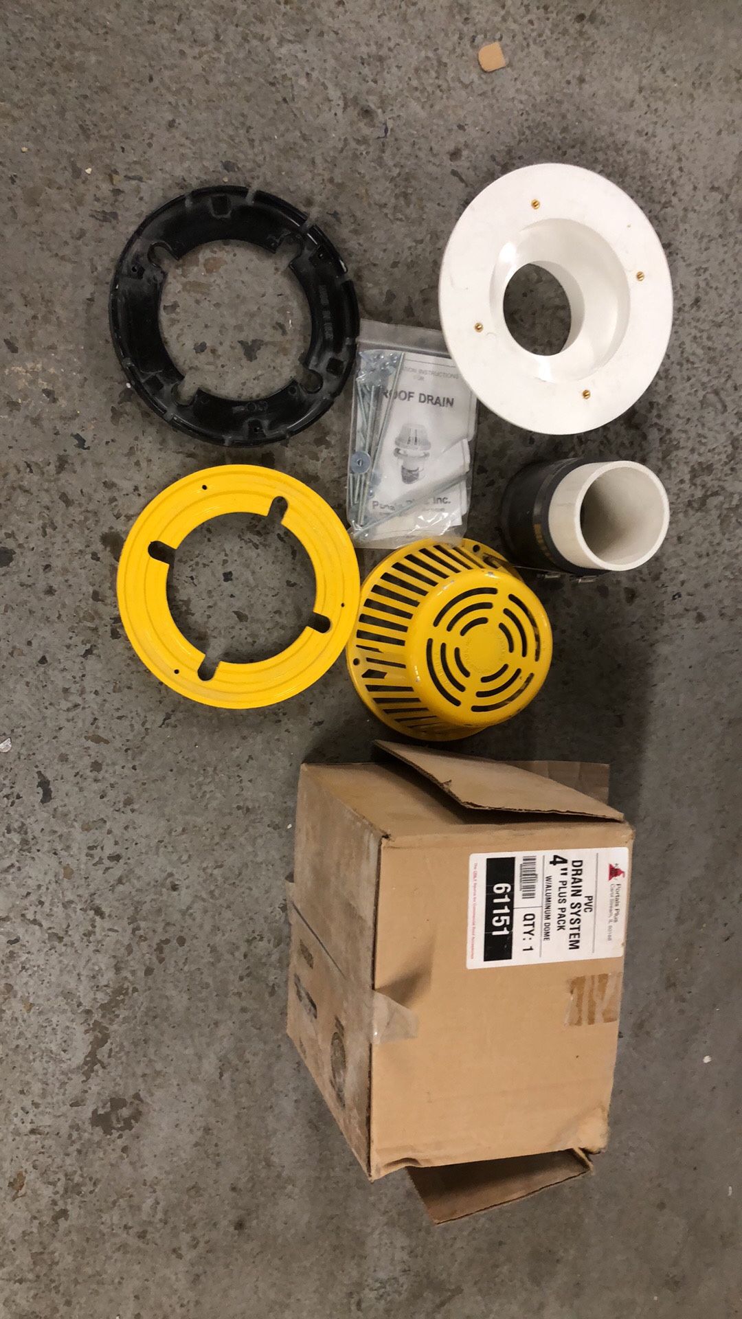 4” Roof drain new in the box