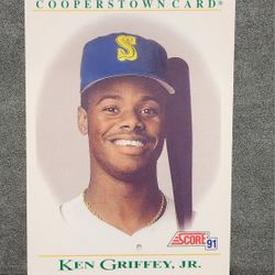 2 1991 Score  Ken Griffey Jr Cooperstown Baseball Card